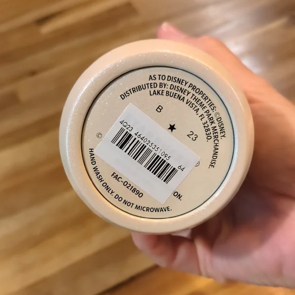 Starbucks Walt Disney World Cream and Gold Water Bottle with Whimsical Design - Picture 2 of 12